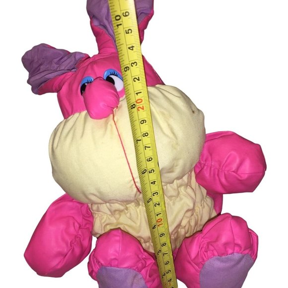 RUSS Berrie & Co Plump Pink and Yellow Fabric Rabbit - Puffy Plush with Unique L - Picture 10 of 10